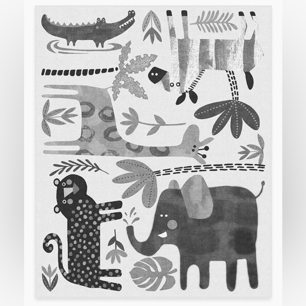 Monochrome Animal Art Print